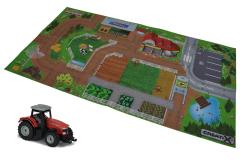 Игровой коврик Creatix Farm нескользящий с машинкой Majorette 2056413