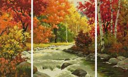 Картина по номерам Триптих Осенний поток, 50х80 см Schipper 9260779